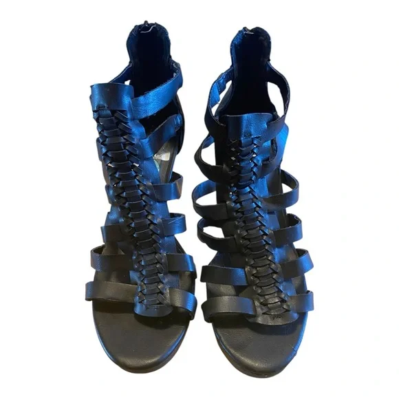 Me Too Black Gladiator Heels - Picture 2 of 6